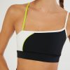 Tops IVL Collective | One Shoulder Bra Black/White/Lime