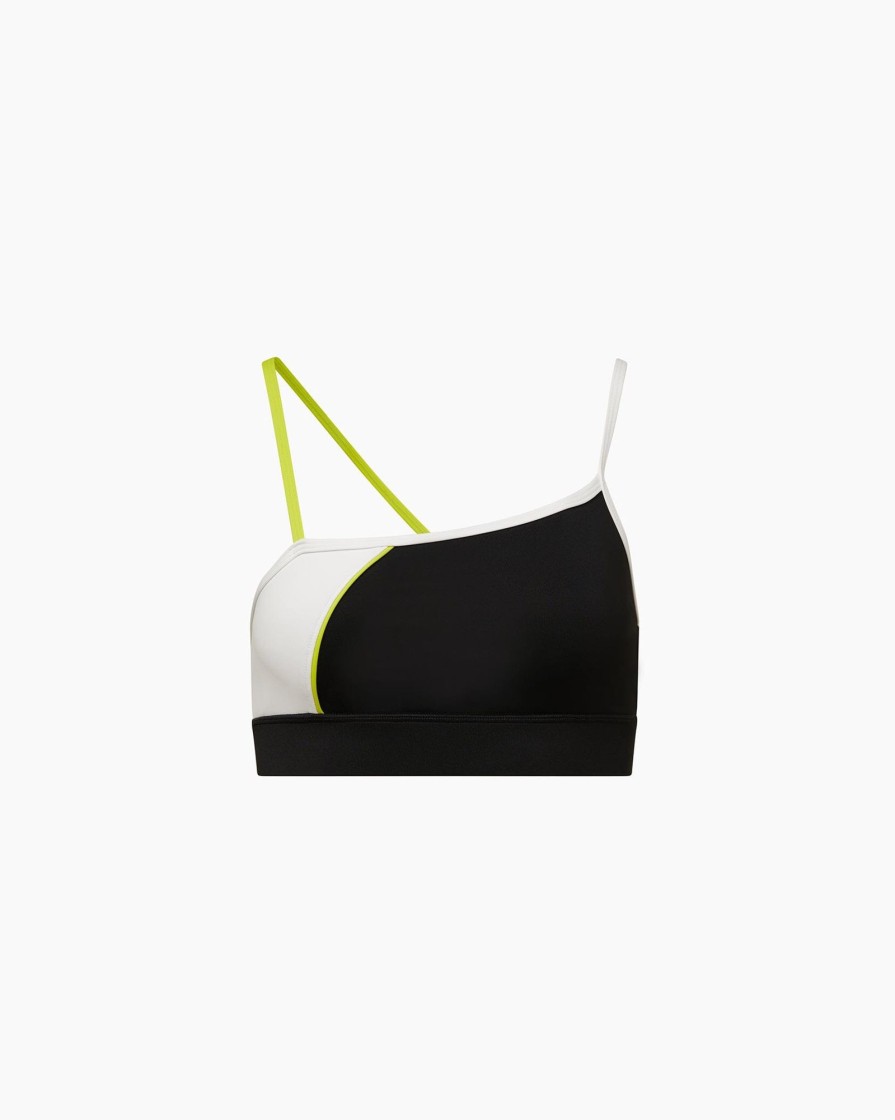 Tops IVL Collective | One Shoulder Bra Black/White/Lime