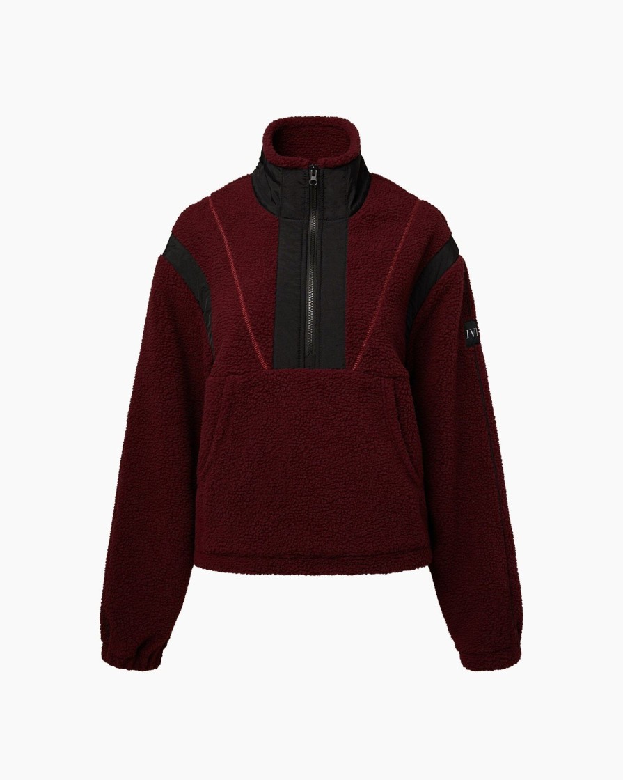 Tops IVL Collective | Fleece Pullover Windsor Wine