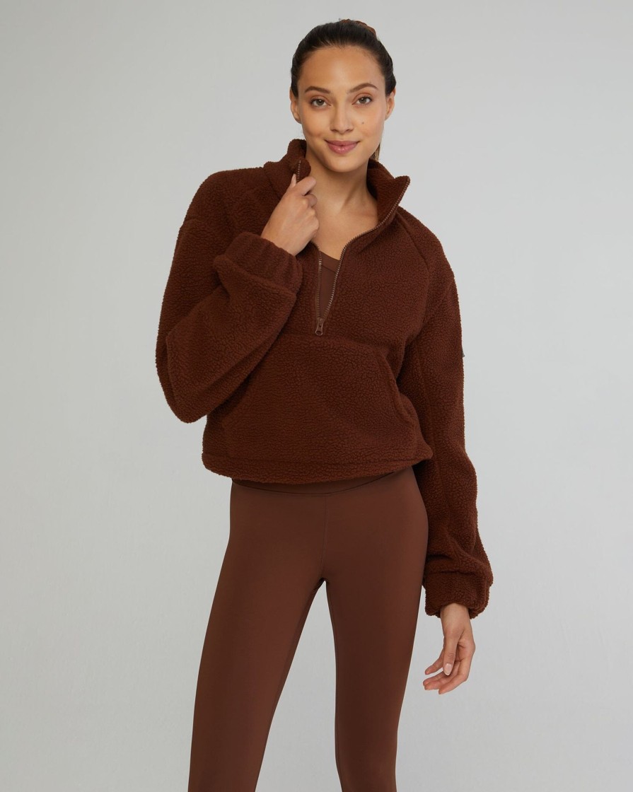 Tops IVL Collective | Sherpa Pullover Downtown Brown