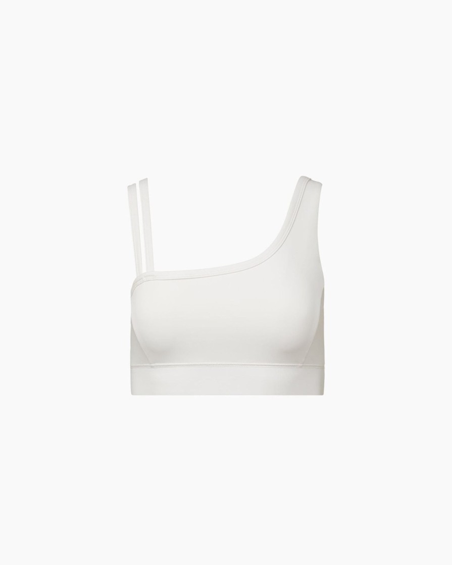 Tops IVL Collective | Curved One Shoulder Bra Brilliant White