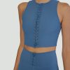 Tops IVL Collective | Lace Up Tank Coronet Blue