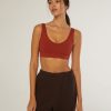 Tops IVL Collective | V-Neck Bra Brick Red