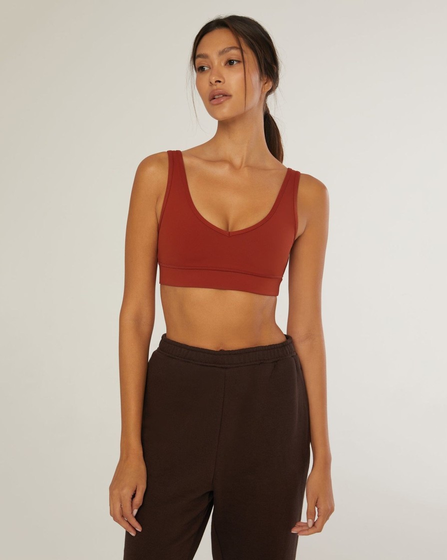 Tops IVL Collective | V-Neck Bra Brick Red