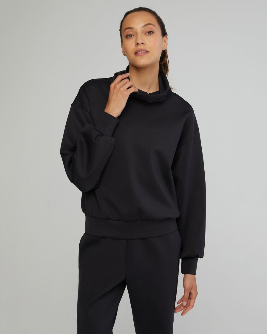 Tops IVL Collective | Cowl Top Jet Black