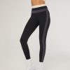 Bottoms IVL Collective | Colorblock Legging Jet Black Odyssey Gray White