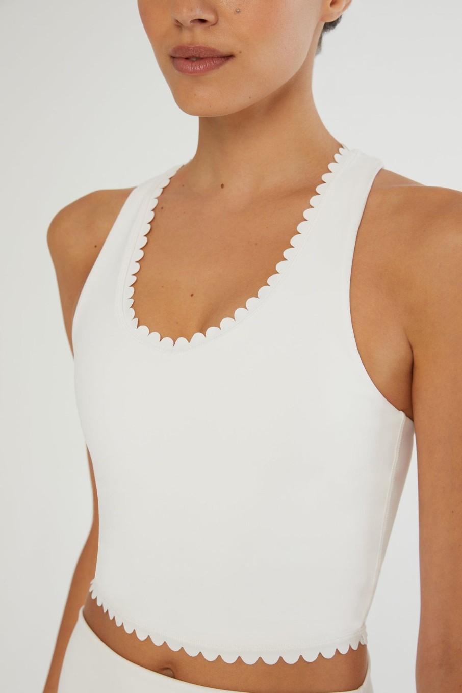 Tops IVL Collective | Scallop Edge Bra Brilliant White