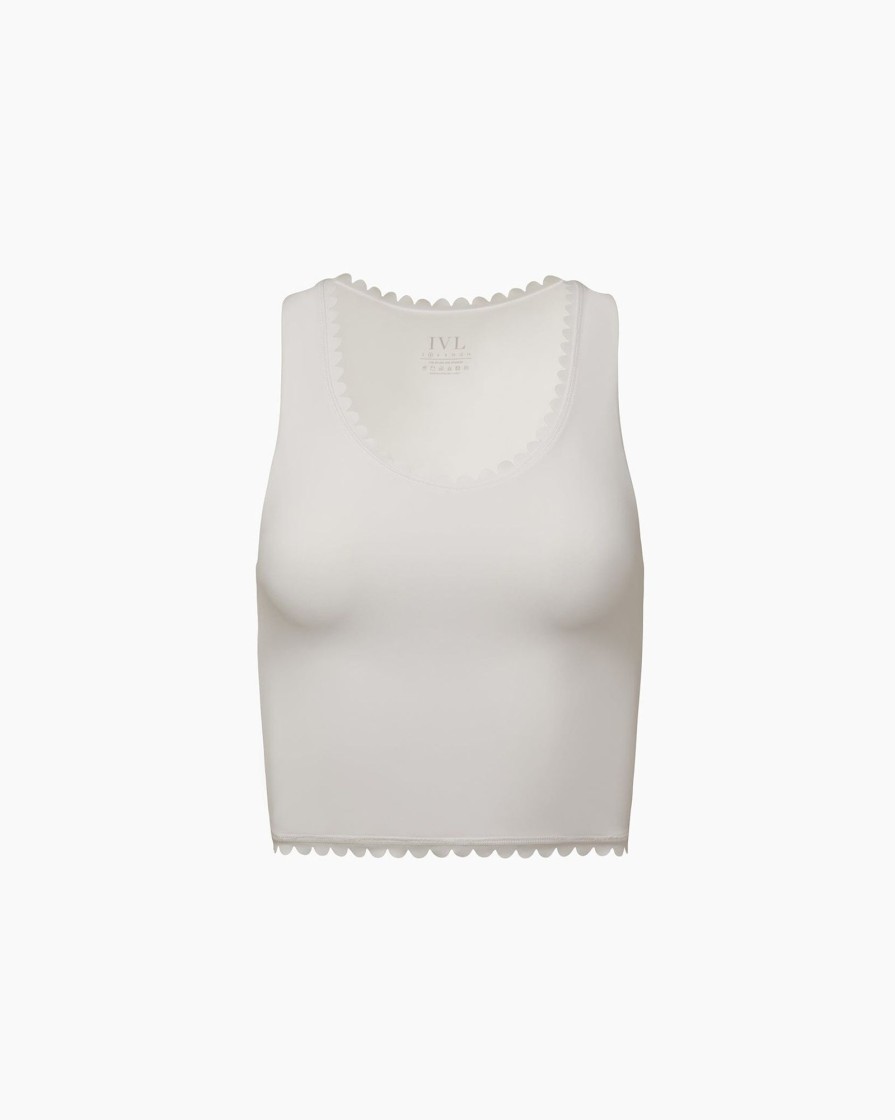 Tops IVL Collective | Scallop Edge Bra Brilliant White