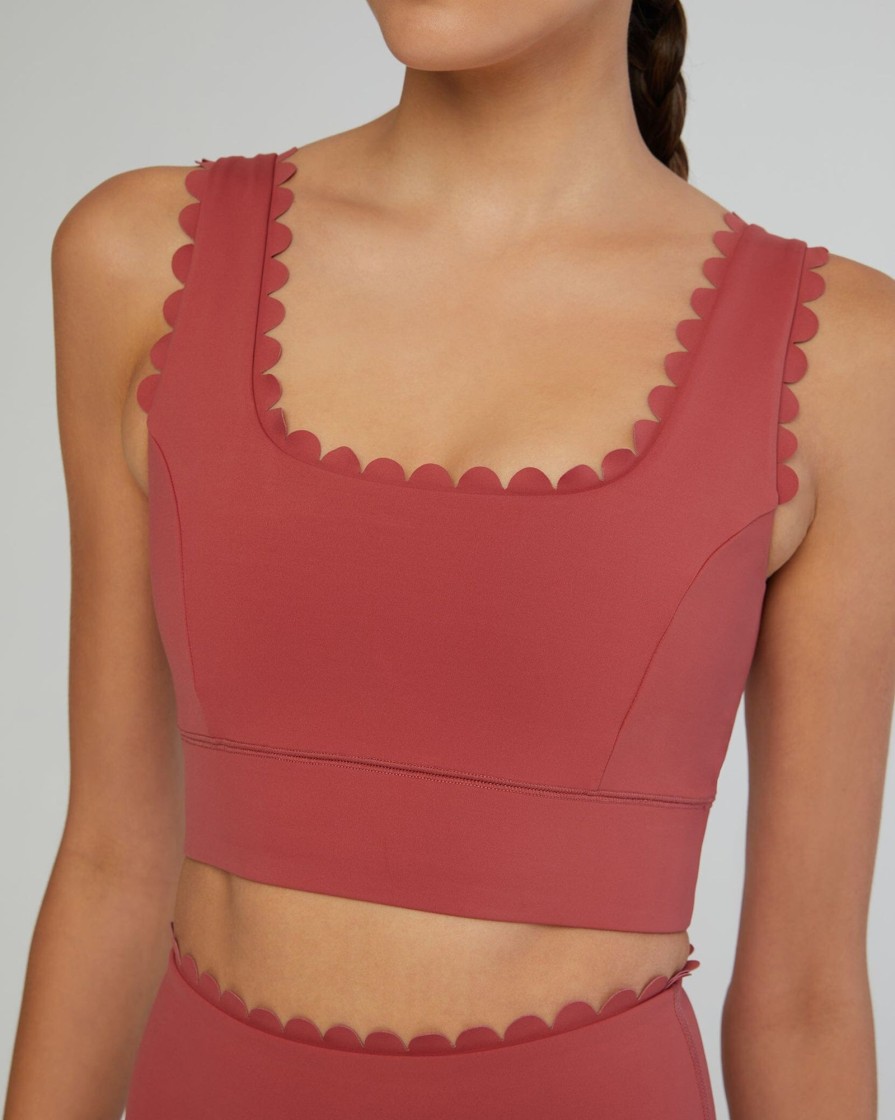 Tops IVL Collective | Scallop Bra Mineral Red