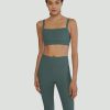 Tops IVL Collective | Square Neck Bra Dark Forest