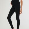 Bottoms IVL Collective | Scallop Maternity Legging Jet Black