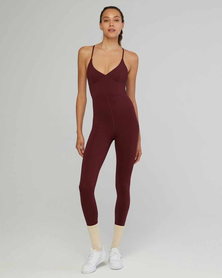 Bottoms IVL Collective | Strappy Onesie Windsor Wine