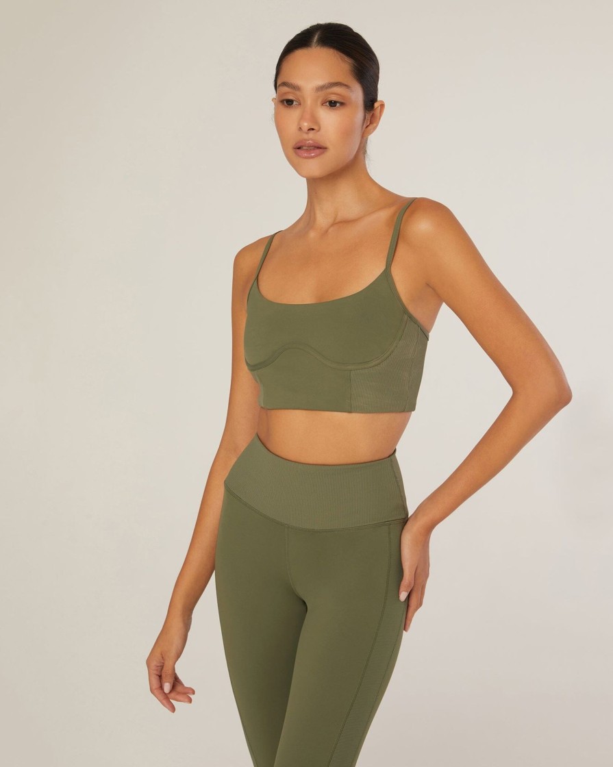 Tops IVL Collective | Bustier Bra De Lichen Green