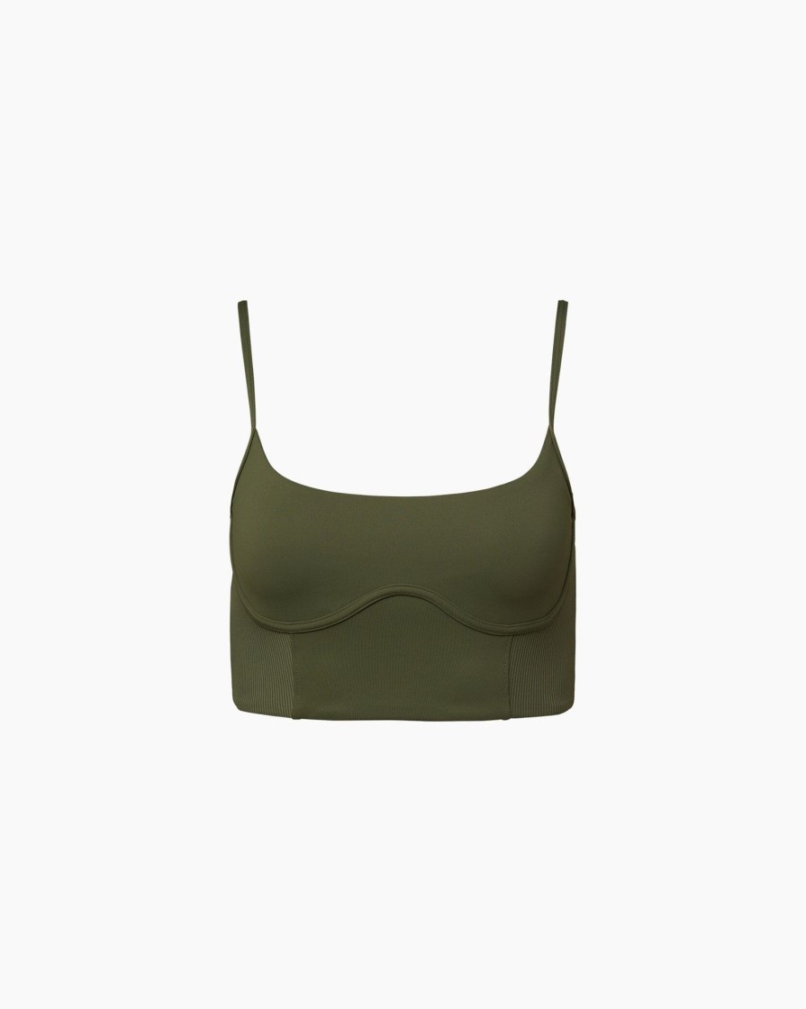 Tops IVL Collective | Bustier Bra De Lichen Green