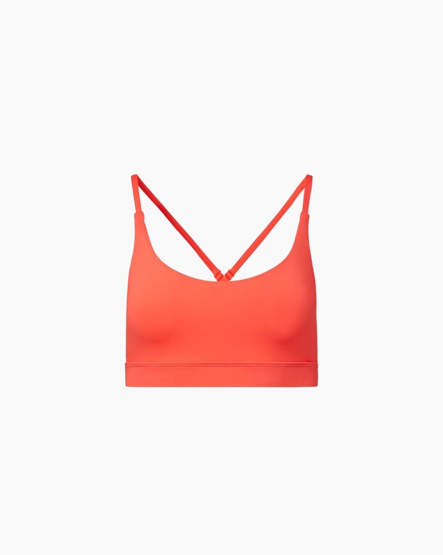 Tops IVL Collective | Cross Back Bra Fiery Coral