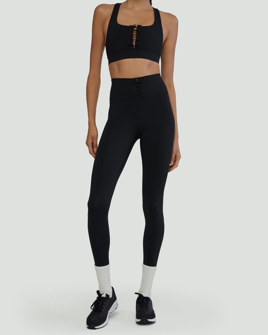 Bottoms IVL Collective | Lace Up Legging Jet Black