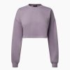 Tops IVL Collective | Cropped Crewneck Sweatshirt Orchid