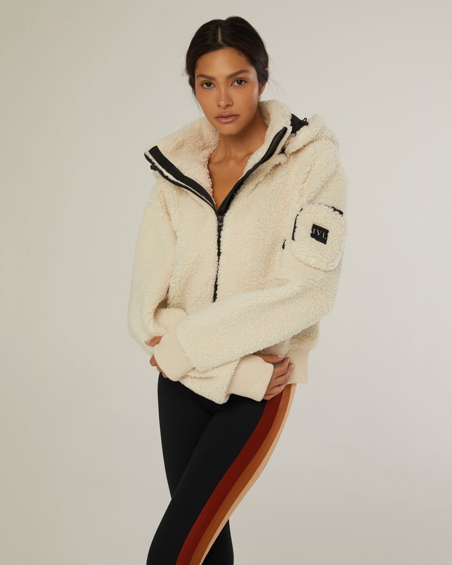 Tops IVL Collective | Sherpa Jacket Cream