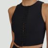 Tops IVL Collective | Lace Up Tank Jet Black